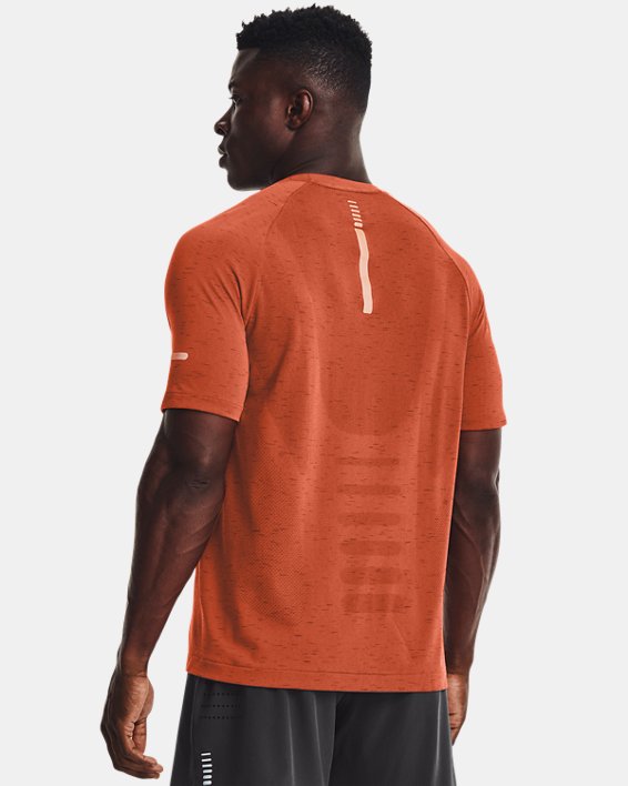 Haut à manches courtes sans coutures UA Vanish Run pour homme, Orange, pdpMainDesktop image number 1
